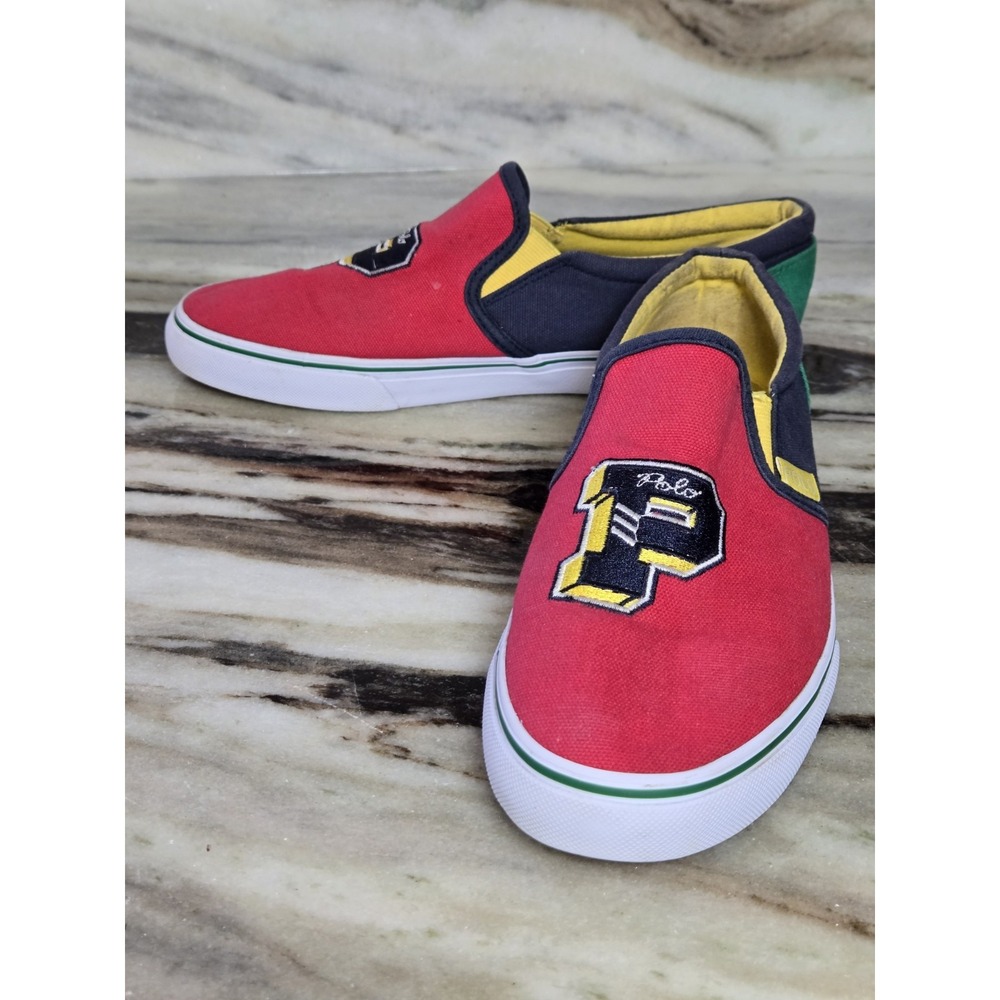 Polo Ralph Lauren Landyn Slip‎ On Casual Red Blue Green Yellow...Boys 5.5